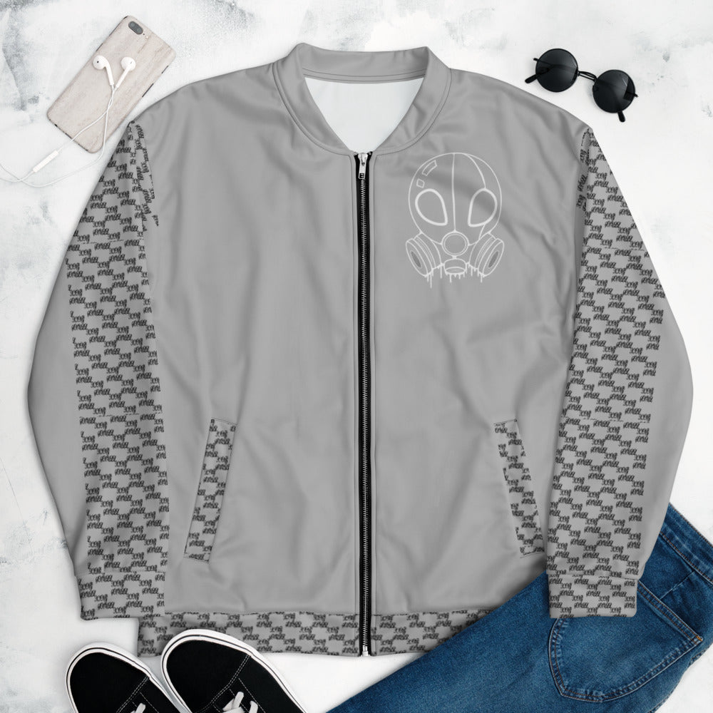 Skull king Unisex Grey Bomber Jacket