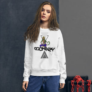 Monkey Unisex White Sweatshirt 2022 Edition