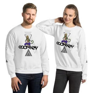 Monkey Unisex White Sweatshirt 2022 Edition