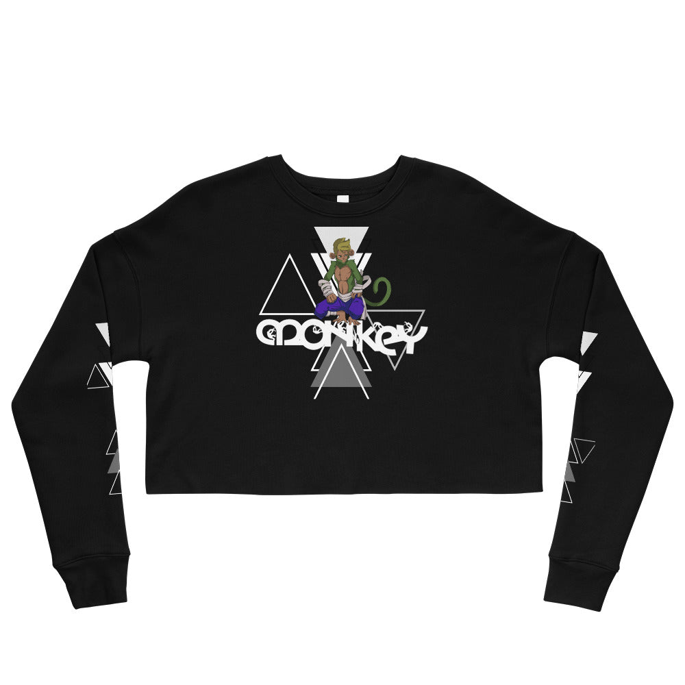 Women's Black Monkey Crop Sweatshirt 2022 Edition